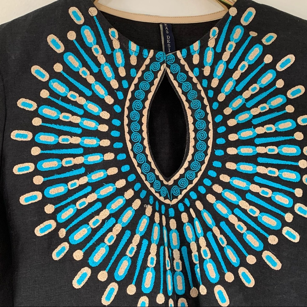 Anthropologie Kas Designs Embroidered Linen Top - Picture 3 of 10
